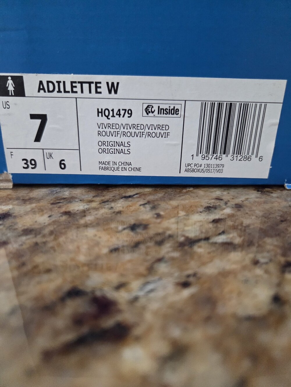 Adidas Adilette Women’s Slide Sandals - Pink/Purple with White Stripes - Picture 4 of 4